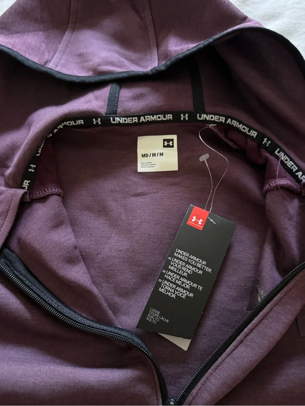 Under Armour Unstoppable Move Light Full-Zip Hoodie Kinetic Purple Medium New